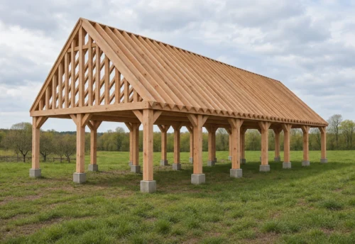 Leeds Douglas Garden Building – Monumental Timber Frame in a Warm Wood – 16 × 6 m