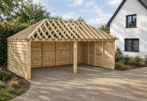 York Pine Garden Building – Budget-Friendly Natural Canopy – 8 × 4 m