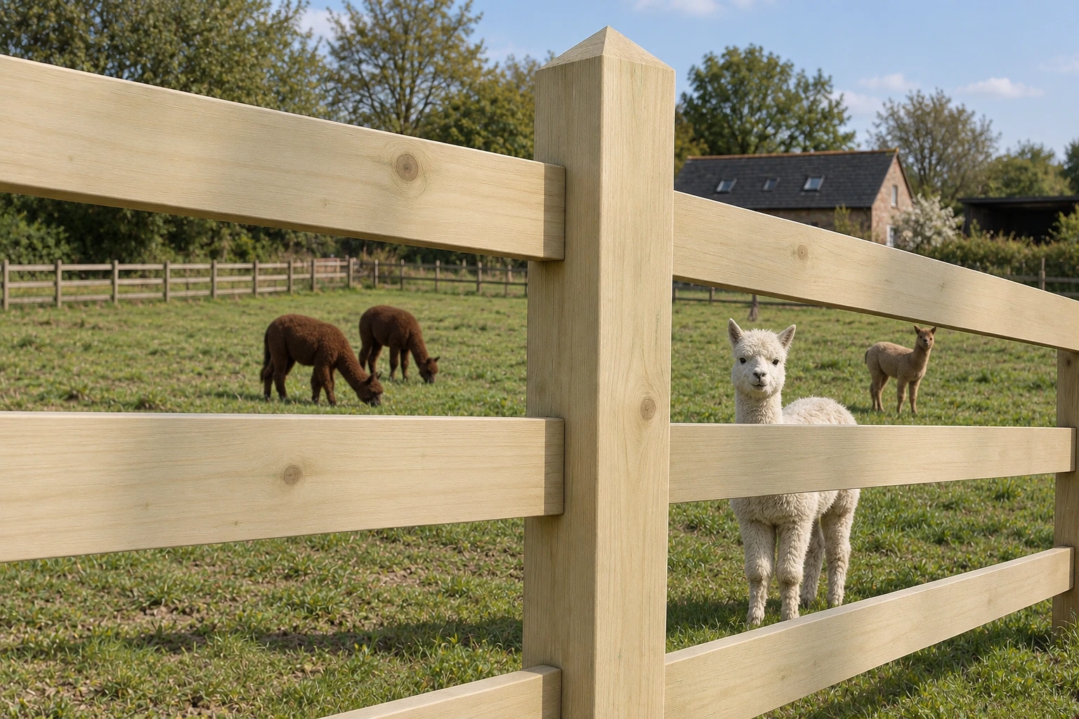 Premium Pine Pasture Fence – English Style in Pressure-Treated Pine 1 Premium Pine Pasture Fence – English Style in Pressure-Treated Pine