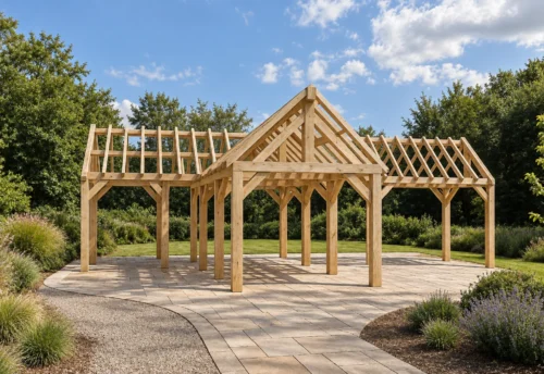 Manchester Pine Garden Building – Timeless Pavilion with Natural Freshness – 7.75 × 11 m