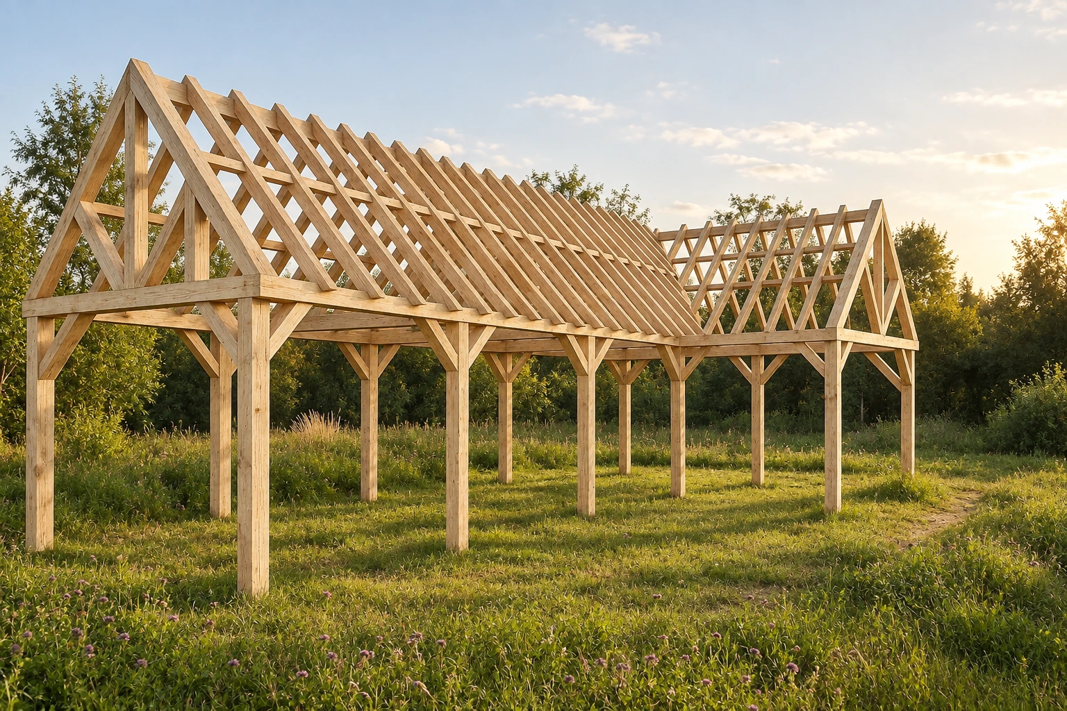 Dennen bijgebouw Ninove - L-vorm met frisse, natuurlijke uitstraling - 13 x 5,5m