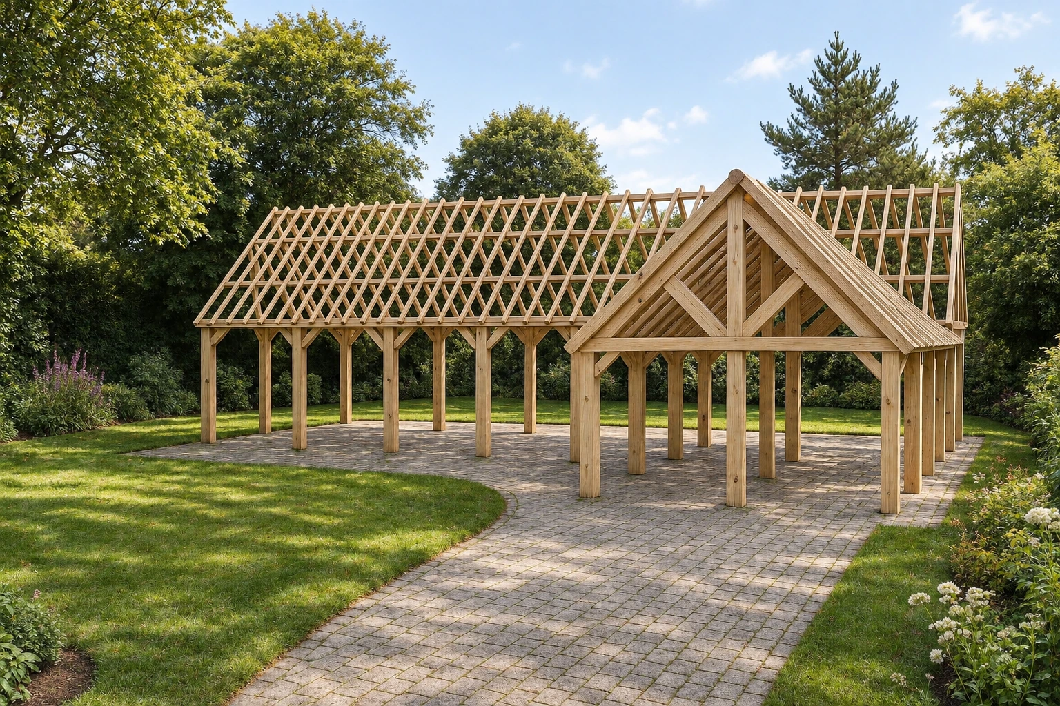 Dennen bijgebouw Lokeren - Royale hoekopstelling en frisse uitstraling - 14 x 13m