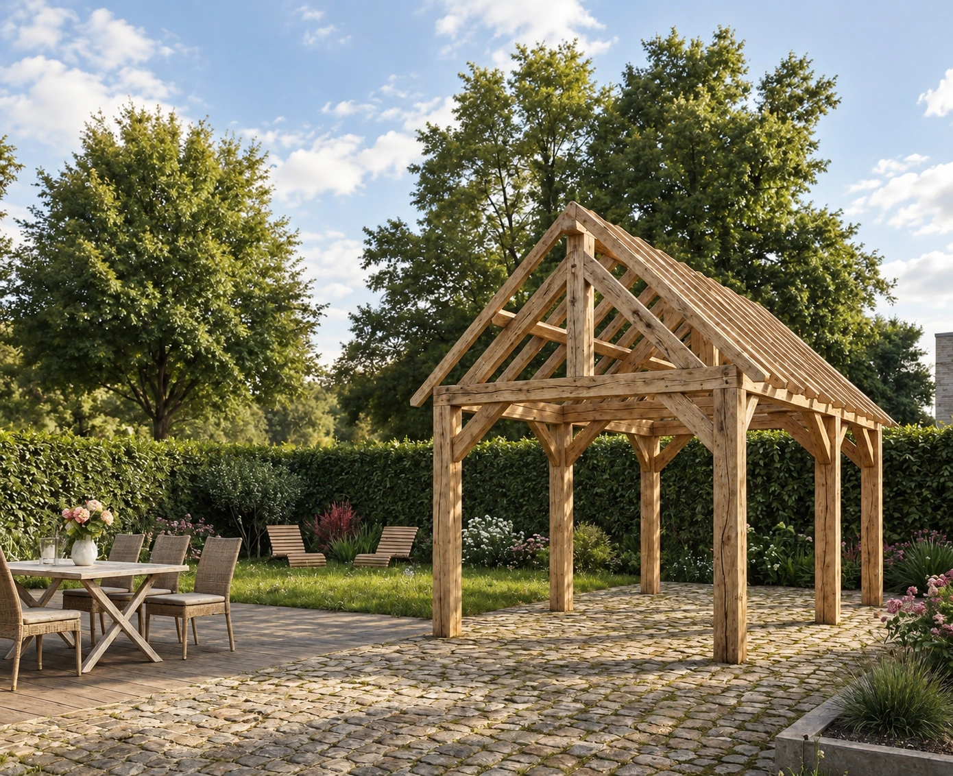 Eichen-Gartenhaus Wuppertal – Kraftvoll und stilvoll – 5,5 m x 2,87 m