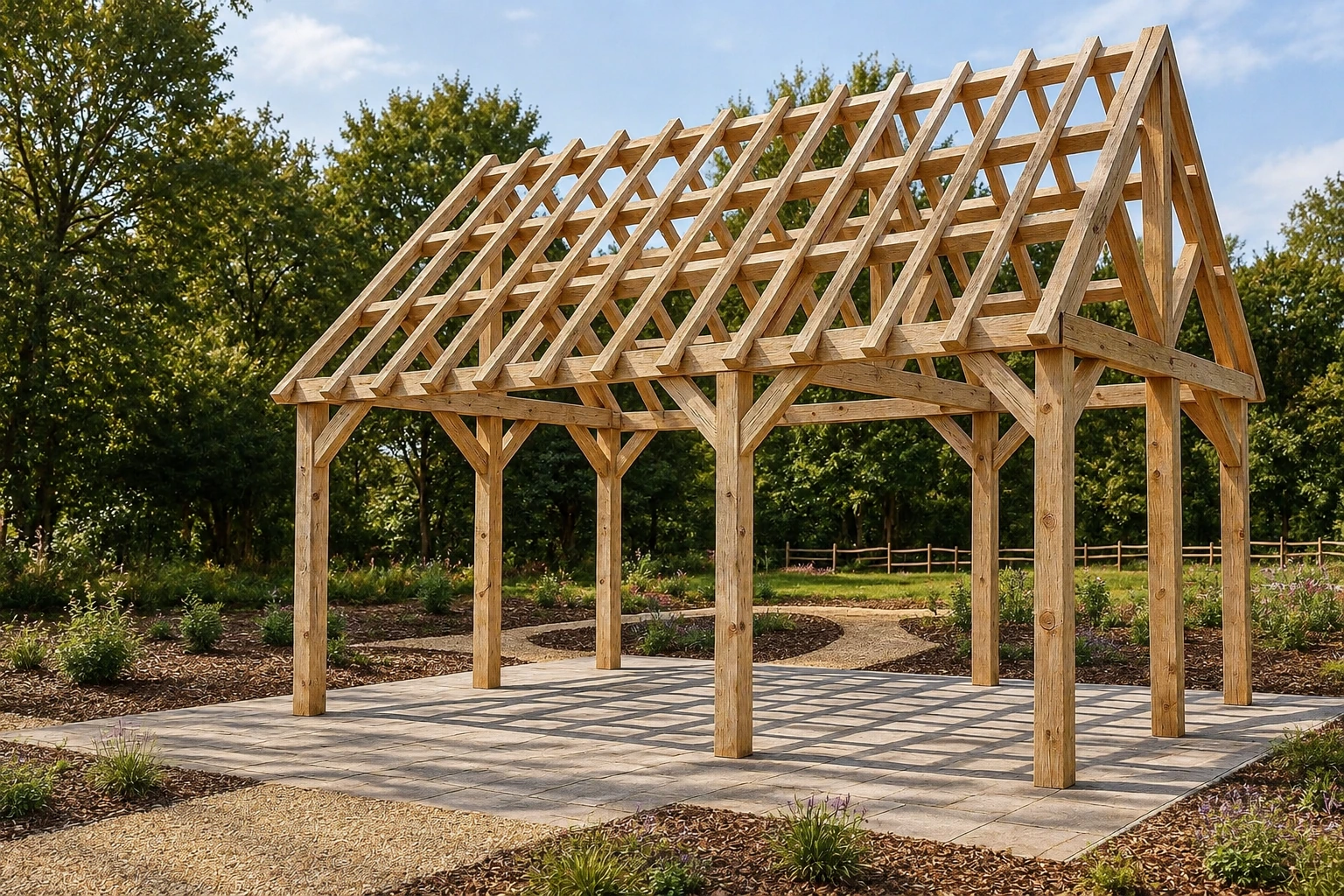 Kiefern-Gartenhaus Berlin – Charakter mit natürlicher Ausstrahlung – 5,5 m x 4 m